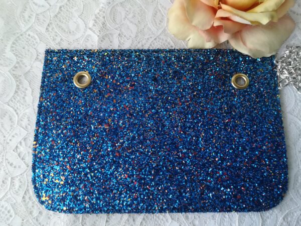 Patella glitter blu