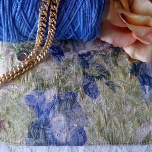 Patella broccato blu verde