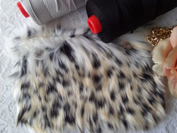 Patella ecopelliccia imitazione lince