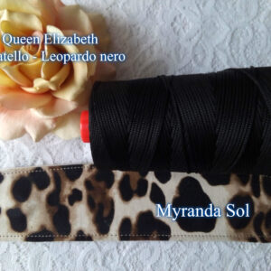 Queen Elizabeth tessuto leopardo