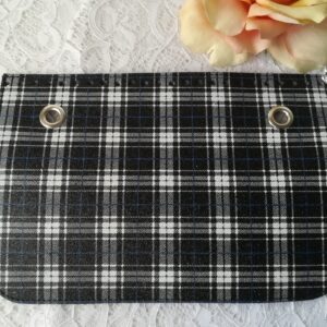 Patella luccicosa tartan nero