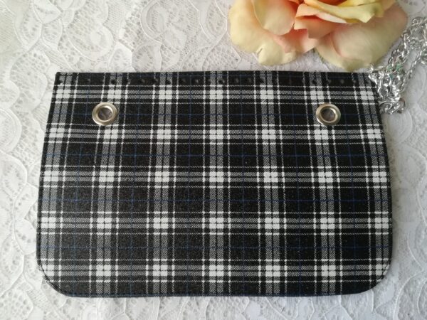 Patella luccicosa tartan nero