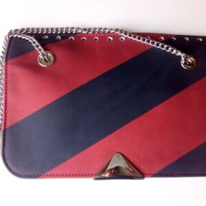 Patella pelle rosso e nero