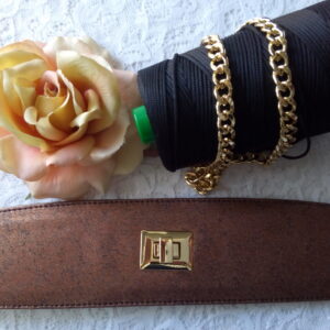 Queen Elizabeth ecopelle bronzo scuro