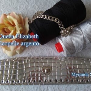 Queen Elizabeth ecopelle argento
