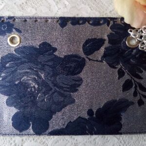 Patella broccato fiore blu
