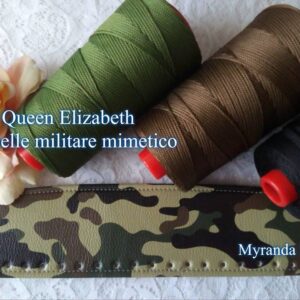 Queen Elizabeth ecopelle militare mimetico
