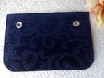 Patella velluto strass blue