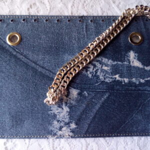 Patella denim jeans strappi