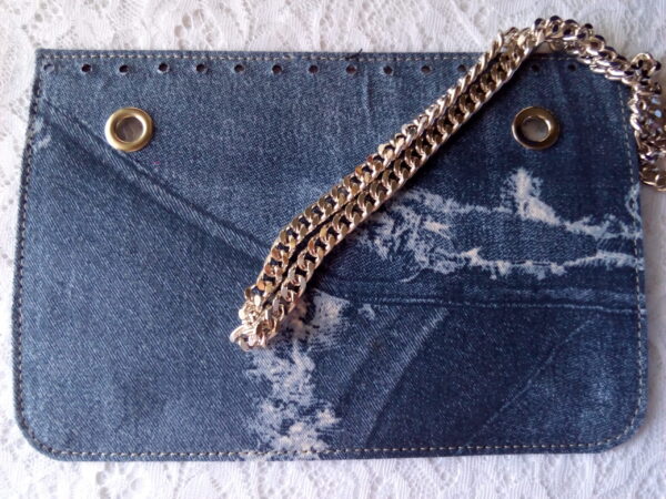 Patella denim jeans strappi
