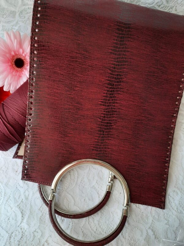 Kit Elegance ecopelle pitonato bordeaux