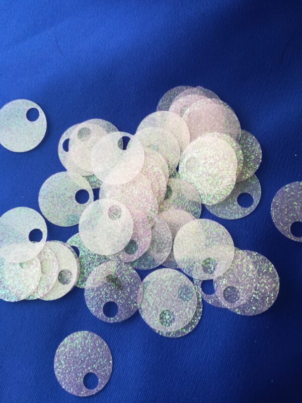 Paillettes bianco glitterato