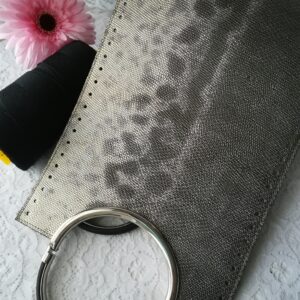 Kit Elegance pelle pitonato nero e argento