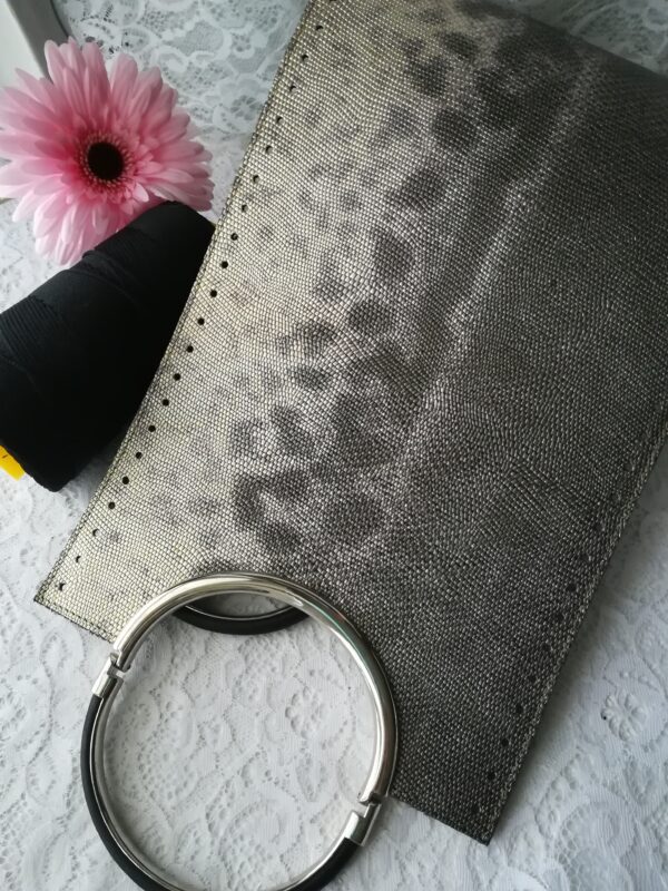 Kit Elegance pelle pitonato nero e argento