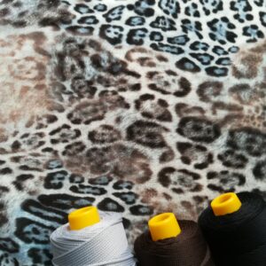 Kit Elegance velluto fantasia leopardo azzurro - nero