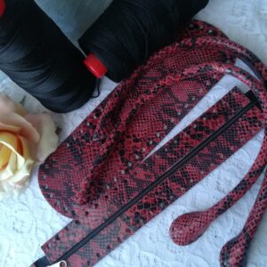 Shopper - pitone rosso e nero
