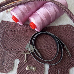La Birkin - pelle effetto pitone rosa antico 1