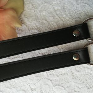 Manici ecopelle con anello nero