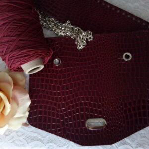 Patella Pop pelle bordeaux