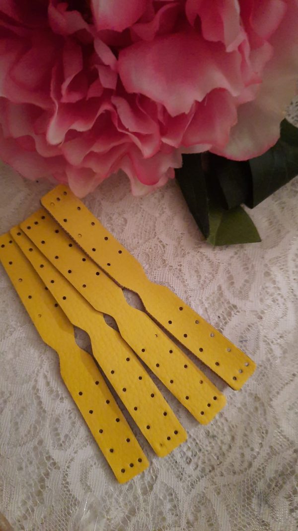 Papillon ecopelle giallo