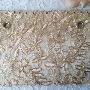 Patella pizzo beige & oro