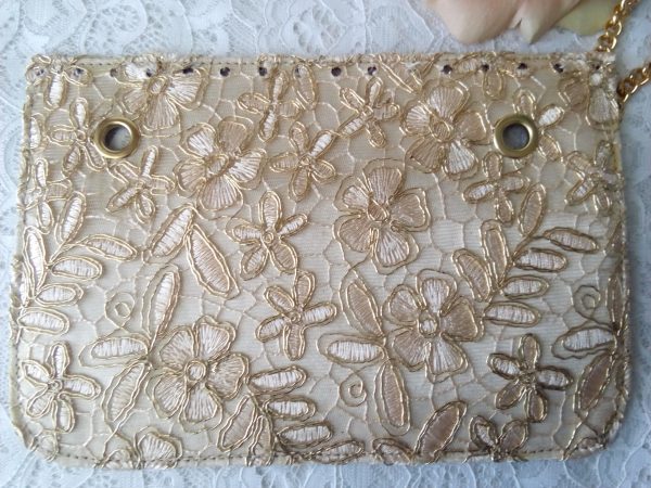 Patella pizzo beige & oro