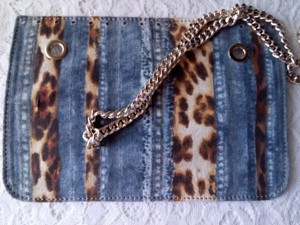 Patella denim jeans maculato