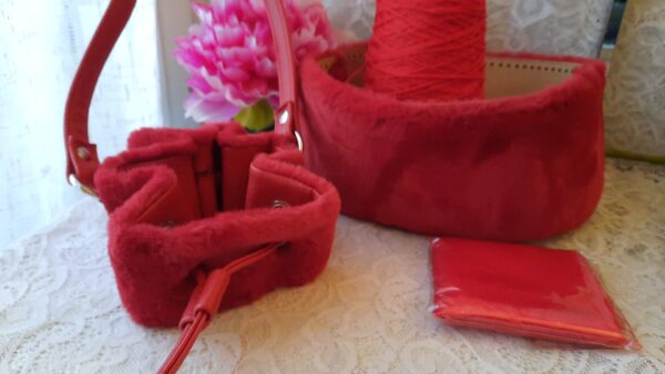 Winter love - imitazione visone bordeaux + pelle - immagine 6