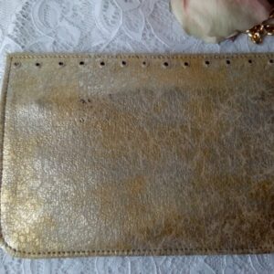 Patella ecopelle oro sfumato