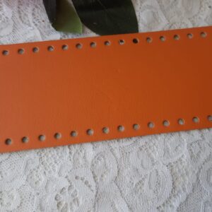 Fondo ecopelle arancio