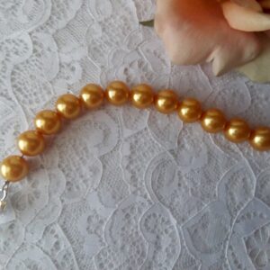 Manici Gioiello perle senape oro