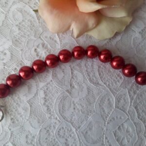 Manici Gioiello perle rosso mattone