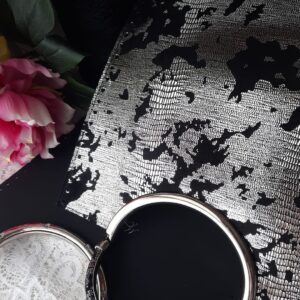 Kit Elegance pelle pitone nero e argento