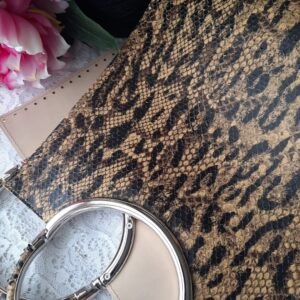 Kit Elegance pelle pitone nero e senape