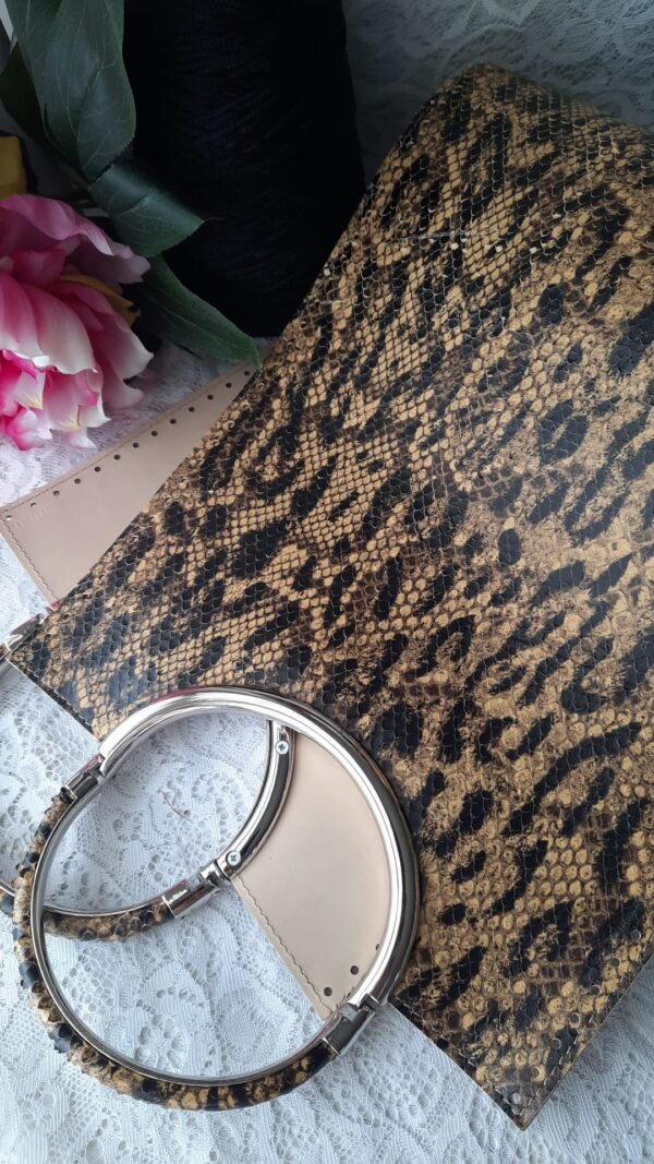 Kit Elegance pelle pitone nero e senape