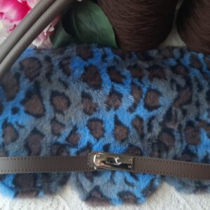 La Birkin Siberian - ecopelliccia maculata bluette