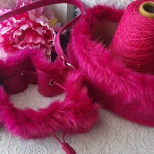 Winter love - imitazione volpe fuxia + ecopelle