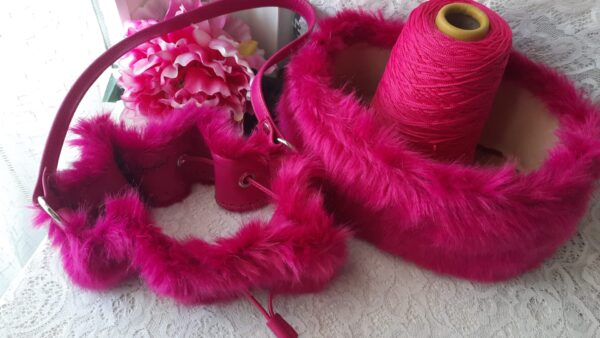 Winter love - imitazione volpe fuxia + pelle