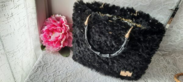 Polar bag - MSC * lana pelliccia nera