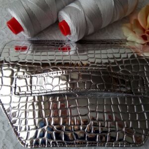 Patella Coimbra ecopelle cocco argento mirror