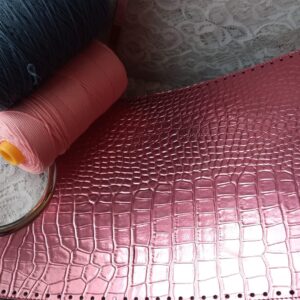 Kit Elegance pelle cocco metallizzata rosa