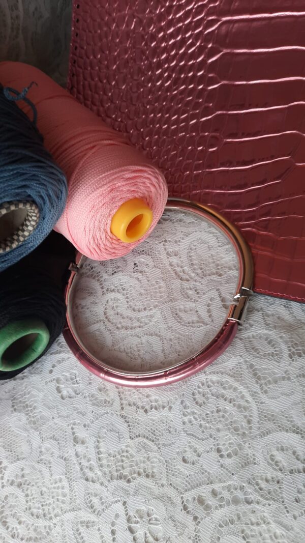 Kit Elegance pelle cocco metallizzata rosa - immagine 2