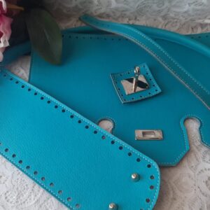 La Birkin - ecopelle turchese