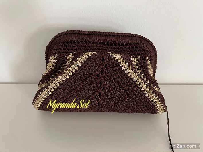 Topazio, la clutch con lurex + portacellulare - blu*magenta - immagine 2
