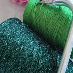 Topazio, la clutch con lurex + portacellulare - verde* verde