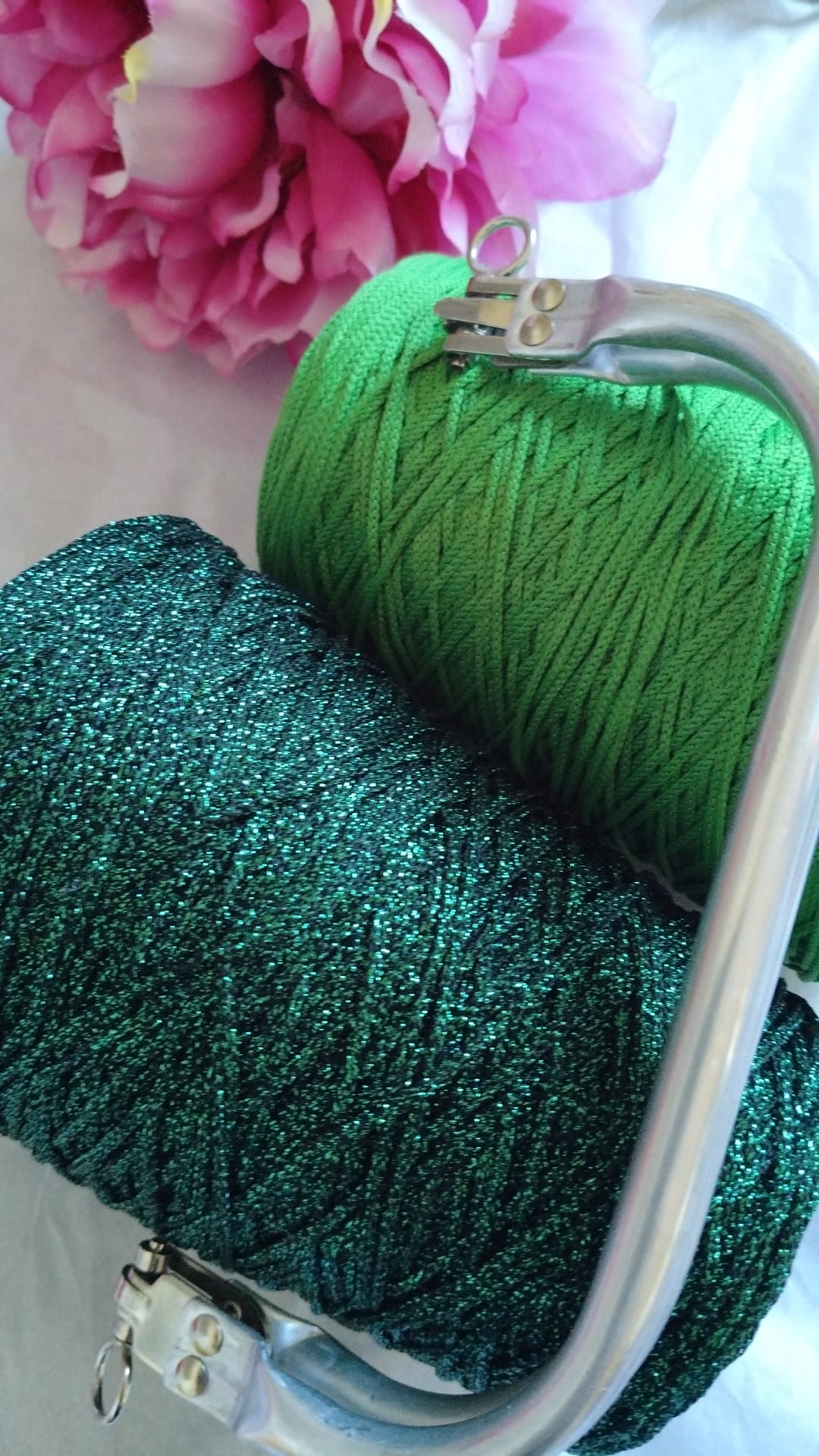 Topazio, la clutch con lurex + portacellulare - verde* verde